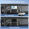 10.1 Touch Screen Radio for Ford F150/F250/F350 2004-2014 with Wireless Apple Carplay Android Auto, Upgrade Stereo for Ford F150 Head Unit Bluetooth, EQ, FM, GPS, WiFi, SWC, Backup Cam 2+32G view 2