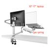 ADBWEKKF OL-3 PRO 32inch LCD Monior Desktop Stand Dual Arm + 17" Laptop Mount Stand Table Full Motion Suporte Monitor Holder(Black) view 2