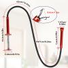 24" Magnetic Pickup Tool with 4-Claw Grabber, Flexible Retrieval Tool, Bendable Hose Reacher Pickup Sweeper, Flexible Long Handy Reaching Assist Tool for Litter Pick Home Sink Drain Grabber view 2