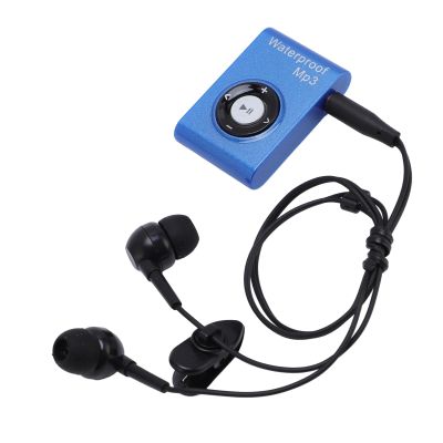 ASHATA MP3 Player for Swimming, 8GB Memory Portable Underwater Music Player with Headphones, Underwater Pressure up to 10 Feet, for Surfing Water Sports (Blue)