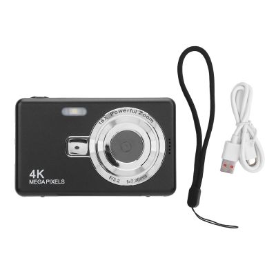 2.4inch Digital Camera for Beginners, 50MP High Resolution Photos and 4K Video Recording, 16X Digital Zoom, Anti Shake Stabilization, Built in Fill Light, USB C Charging, Ideal (No Memory Card)