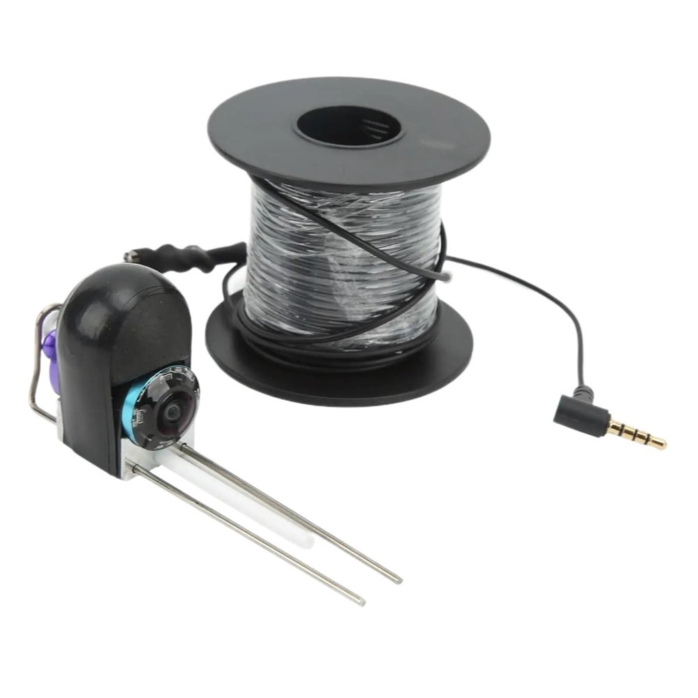 VRTLYJU Fish Camera Professional Aluminium Alloy CVBS Format Underwater Fishing Camera and Play for Boat Accessories(Champagne)