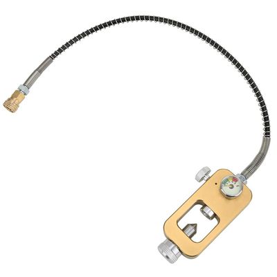 Drfeify Light Support Submarine Diving Metal Adapter for Various Stainless Steel Divers in Red Aluminum Small Bottle with Large Bottles for Submarine Exploration Suitcase Adapter (Gold)