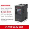 1pc VFD Inverter 0.75KW-5.5KW Frequency Inverter 3PH 220V 380V Output Frequency Converter Variable Frequency Drive(2.2kw-220V 1-3PH) view 2