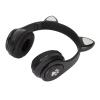 aqxreight Glowing Cat Ears Headphone Bass Foldable Headwear Breathing Lamp Headset. The. Rich. and. Bass. a. Sound. Quality. Moving. of. has. Unit. Strong. Experience. 40mm. Listening. (Black) view 1