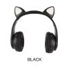 aqxreight Glowing Cat Ears Headphone Bass Foldable Headwear Breathing Lamp Headset. The. Rich. and. Bass. a. Sound. Quality. Moving. of. has. Unit. Strong. Experience. 40mm. Listening. (Black) view 2