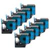 10PK D1 45803 19mm Label Tape Cartridge Compatible with LabelManager 420P and LabelPoint 350 Label Printers(Black on Blue) view 1