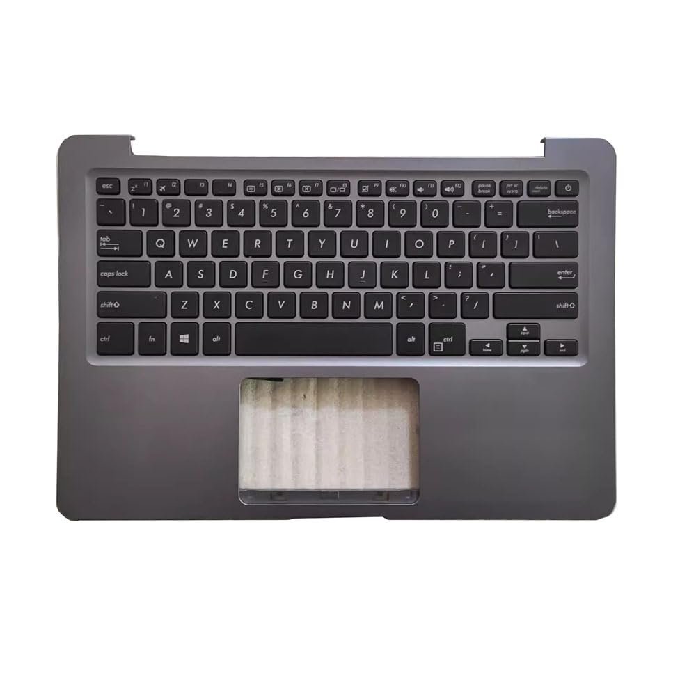 Laptop PalmRest&Keyboard for ASUS Vivobook 14 A411 A411U A411UA A411UF A411UN A411UQ Gray Top Case United States US Black Keyboard