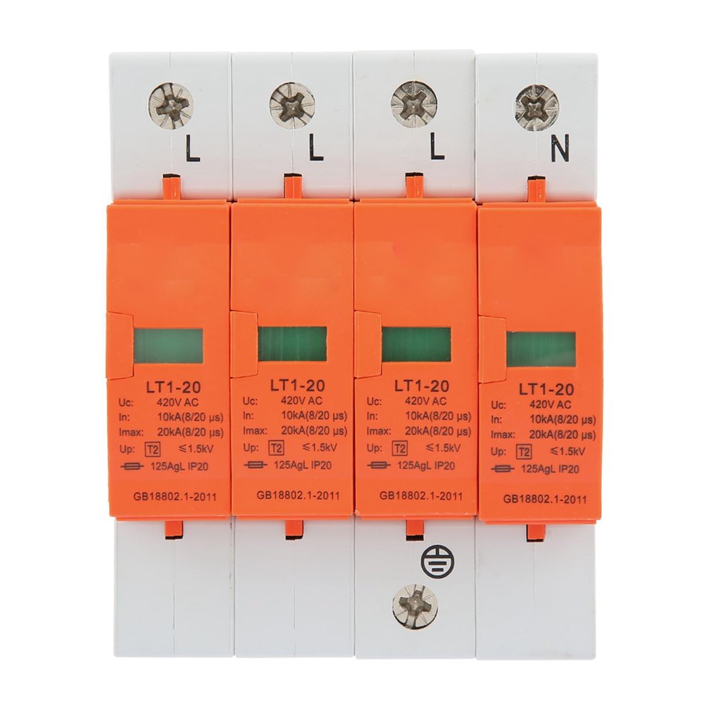 4P 20kA 420vAC House Protective Low Voltage Arrester Device for Home Safety