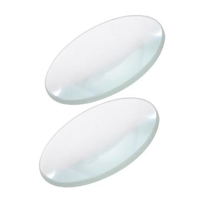 FELTECHELECTR 2pcs Double Convex Lens 30mm Diameter 50mm Focal Length Optical Glass for Physics Experiments and Educational Tools