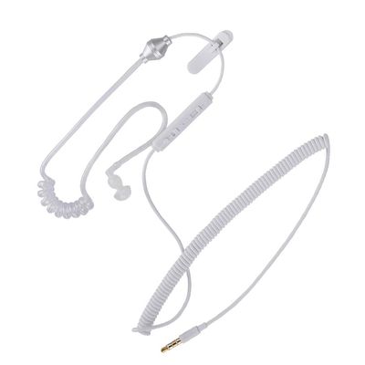 Keenso Monuara AntiRadiation Headset with Builtin Microphone to Answer Calls and Listening to Music, Compatible with 3.5mm Jack Phones, Ideal for Security Personnel and Noisy Environments