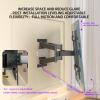 Corner TV Wall Mount for 65 75 77 85 86 inch TVs,Long Arm Full Motion TV Bracket for 50-90 inch Extension Articulating Arm Swivel and Tilt, Avoid outlets Hold 154lbsMax VESA 650x600. view 4