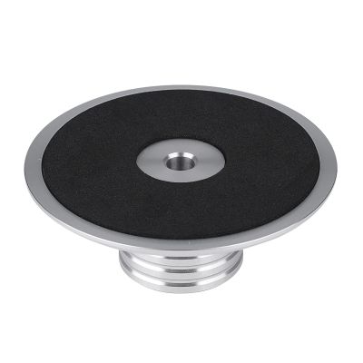 Keenso New Black Record Weight Clamp Turntable Metal Disc Stabilizer, Aluminum Pressure City, for Better Sound Quality, Easy to Wear (Silver)