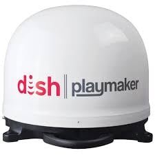 WinegardPL8000R Dish Playmaker Dual Bundle White Portable Satellite Antenna with Wally HD Receiver Supports Two TVs Free Limited Warranty