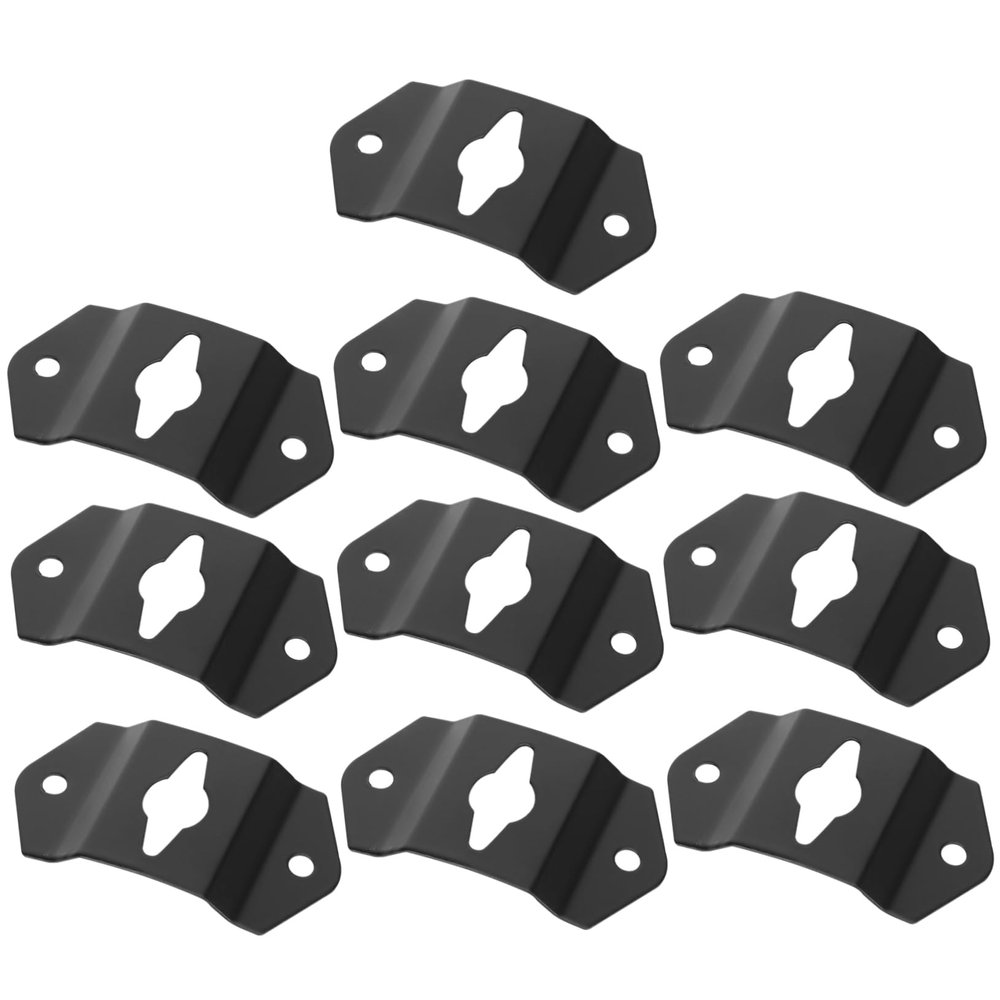 IWOWHERO 20Pcs Heavy Duty Speaker Wall Bracket Iron Keyhole Hangers for Secure Mounting Durable Speaker Hooks for Home and Studio Use Reliable and Easy Installation
