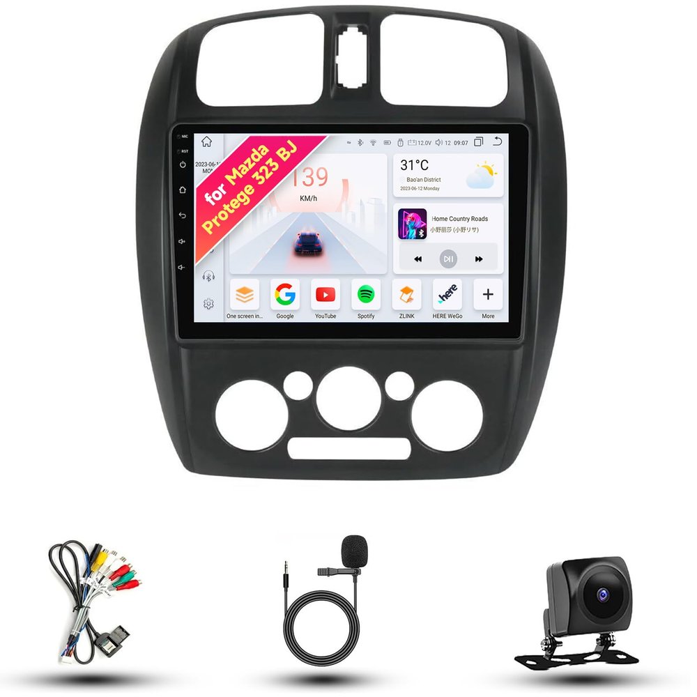 8CORE 8+128GB Radio for Mazda Protege 323 BJ 2001 2002 2003 Android 13 9" IPS Touch Screen, Car Stereo with CarPlay & Android Auto, GPS Navigation DSP SWC 5G WiFi Camera