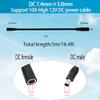 7.4mm x 5.0mm DC Power Extension Cable, 2-Pack Male to Female Jack Connector 16AWG 16.4FT, for Laptop, Solar Controller, Power Supply Adapter Cord view 2