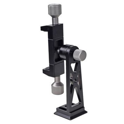 HOOTNEE Smartphone Tripod Mount Adapter for Live Streaming 360 Rotation Phone Clip with Cold Shoe Compatible with Cell Phones Adjustable Desktop Stand