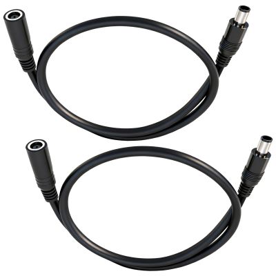 7.4mm x 5.0mm DC Power Extension Cable, 2-Pack Male to Female Jack Connector 16AWG 1.6FT, for Laptop, Solar Controller, Power Supply Adapter Cord