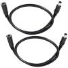 7.4mm x 5.0mm DC Power Extension Cable, 2-Pack Male to Female Jack Connector 16AWG 1.6FT, for Laptop, Solar Controller, Power Supply Adapter Cord view 1