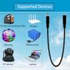 7.4mm x 5.0mm DC Power Extension Cable, 2-Pack Male to Female Jack Connector 16AWG 1.6FT, for Laptop, Solar Controller, Power Supply Adapter Cord view 4