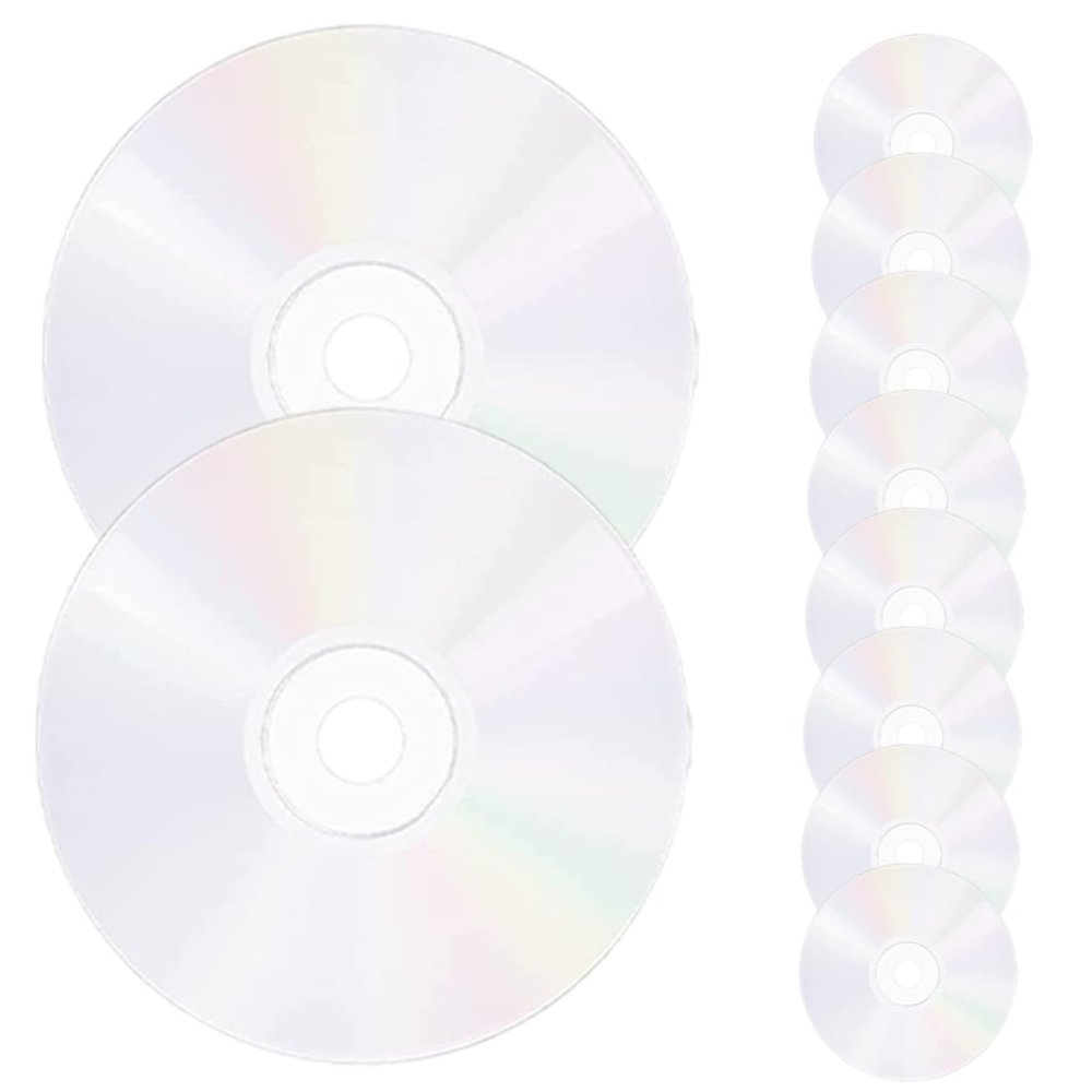 POPETPOP 10Pcs DIY Painting CD Discs Blank Transparent Craft Disks for Wall Decor Creative Room Decoration Party Supplies and Material