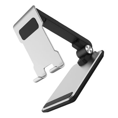 Angoily Adjustable Foldable Tablet Stand Holder Desktop Bracket for Phones Tablets Sturdy Support for Home Office Use Ergonomic Design with Dual Hinges for Height Angle