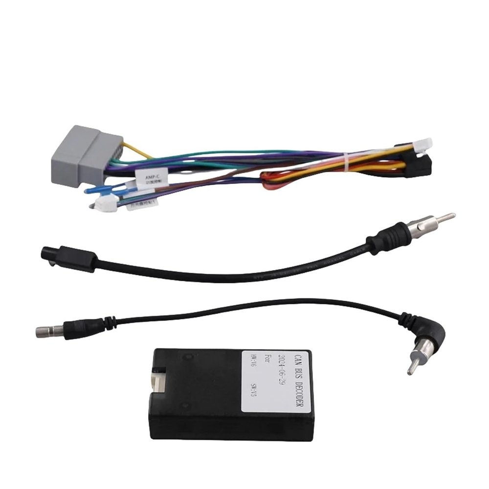16 Pin Car Android Stereo Wiring Harness Adapter Protocol Box CAN Bus Decoder Compatible for Chrysler 300C Compatible for Grand Cherokee