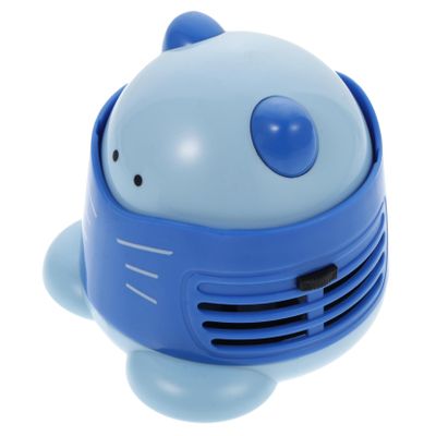 KALLORY Mini Cartoon Cat Desktop Vacuum Cleaner Portable Table Dust Collector for Cordless Cute Design for Crumb Sweeping and Accessories