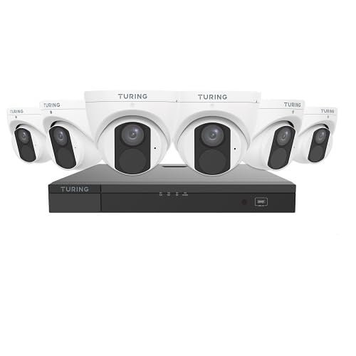 TLK6T482 LITE IP Security Video Kit with 8-Channel NVR 2TB and 6X 4MP Turret Camera with 2. 8mm Lens, White