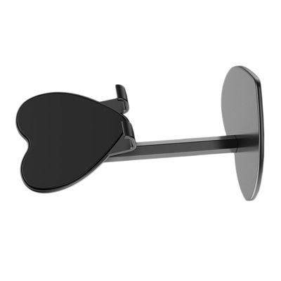 DIYEAH Heart Shaped Metal Tablet Stand Flexible Desktop Phone Support Durable and Shockproof Bracket for Smartphones for Video Watching and Stylish Black Design