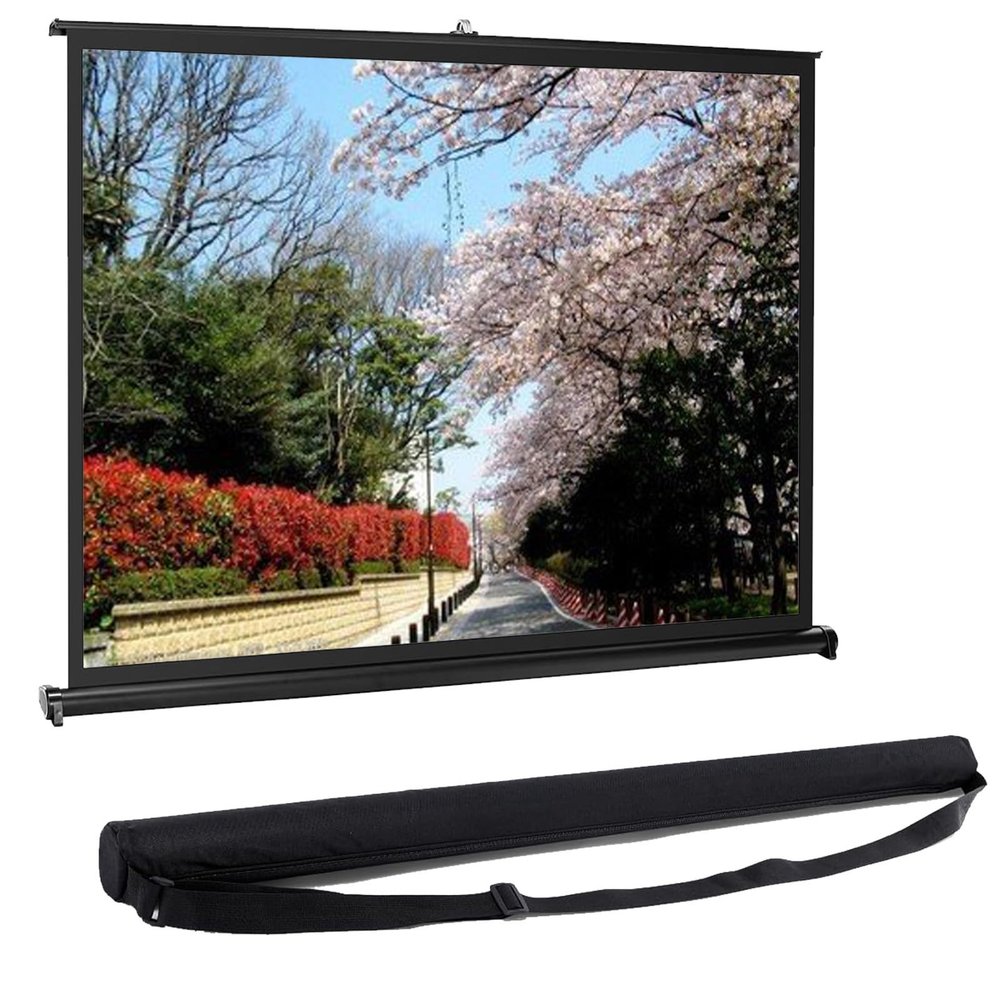 50 inch Portable Projection Screen, Manual Floor Pull Up Projector Screen, Quick Assembly, Gain Wrinkle-Free Video Projection Screens, Home Theater Cinema Wedding Party Office Presentation(30in/4:3)