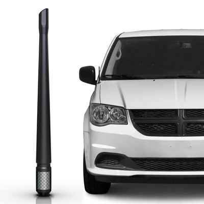TEKK Carbon Fiber Short Antenna Compatible with Dodge Grand Caravan 2008-2020/7.9 Inches Premium Flexible Rubber/Designed for Enhance FM/AM Radio Signal Reception