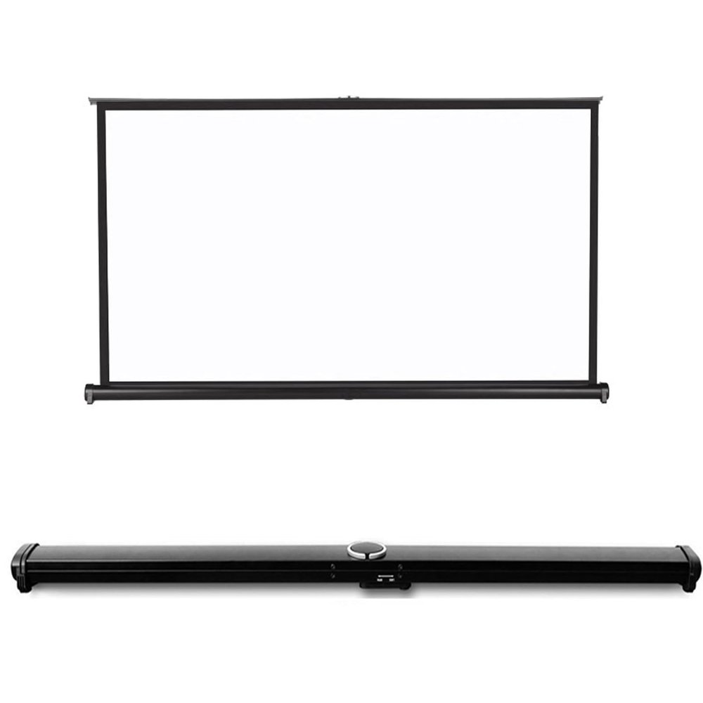50 Inches Projector Screen Portable Floor Standing Fold-Out Roll-Up Manual, Outdoor Projector Screen, Lightweight Carry & Durable, Mobile Projection Screen Stand, Home Theater Cinema.(30in/16:9)