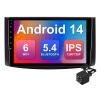 2+64G 9-inch Android 14 Car Stereo for Chevrolet Aveo 2006-2012 IPS Touchscreen Screen Car Radio with WiFi 6 Carplay & Android Auto Support Backup Camera GPS FM Navi Bluetooth 5.4 SWC view 1