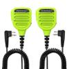 POFENAL Waterproof 2 Pin Mic for Motorola Radios R2 BPR40D BPR40 CP100D CP200D CP200 CP185 CLS1410 CLS1110 DLR1060 RDU4100 RDU4160D RMU2040 RMU2080D CLS DTR RDU RMU 2 Pairs Green view 1