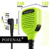 POFENAL Waterproof 2 Pin Mic for Motorola Radios R2 BPR40D BPR40 CP100D CP200D CP200 CP185 CLS1410 CLS1110 DLR1060 RDU4100 RDU4160D RMU2040 RMU2080D CLS DTR RDU RMU 2 Pairs Green view 3