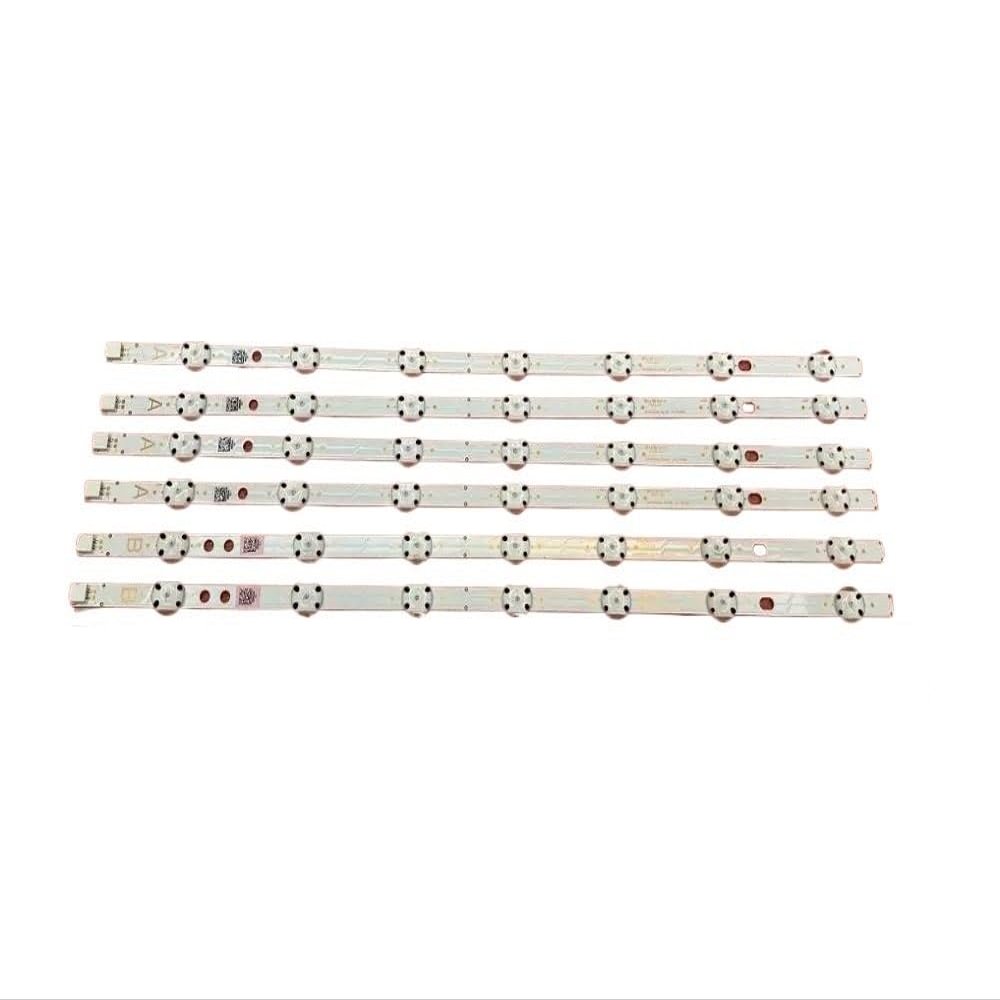 AKOUFAL Kit 6pcs LED Backlight Strip Fit for Toshiba 49R6010 49U5863DB 49U5766DB 49U5863DB 49U6663DB JL.D49071330-078HS-M 078AS SVV490A64 A(Kit 6pcs for 1 TV)
