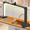 YXKJZHF Foldable Half Moon Nail Desk Light, 3 Color Dimmable Nail Desk Lamp, LED 40W Nails Tech Light with Phone Stand (Black) view 1