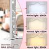 YXKJZHF 35'' Foldable Manicure Table Lamp, Half Moon Nail Lamp for Desk with 3 Color Modes, LED Super Bright Lash Lamps (White) view 3