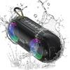 KASOHQEE Portable Bluetooth Speaker with RGB Lights, 20W Loud Sound, IPX6 Waterproof, 20H Playtime, Wireless Speakers for Travel, Sport, Party, Outdoor, Shower view 1