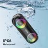 KASOHQEE Portable Bluetooth Speaker with RGB Lights, 20W Loud Sound, IPX6 Waterproof, 20H Playtime, Wireless Speakers for Travel, Sport, Party, Outdoor, Shower view 2