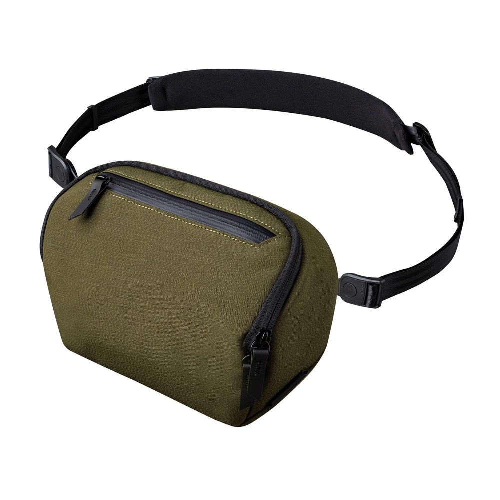ALPAKA Vertex Pouch Mini 2L - EDC Sling Bag, Fits E-Readers and a Large Smart Phone or small Essentials, Mens Crossbody Travel Bag, Weatherproof Army Green Axoflux 300D Fabric