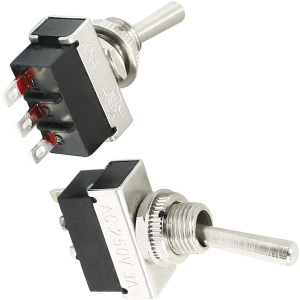 2PCS KN4-102 Switches AC 250V 3A SPDT 2 Position Rocker Miniature Toggle Toggle Switch
