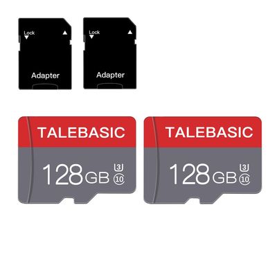 2 Pack 128GB Memory Card Class 10 Flash Card Fast Speed TF Card with Adapter for Tablet/Mobile Phone/Camera/Car Audio/Game Console(2 Pcs 128GB)