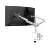 Aluminum OA-4S 10-27" Double Arm Dual Screen Desktop Mount Monitor Table Stand Pad Desk Mount Stand Monitor Bracket Shelf(OA-4S-L) view 1
