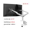Aluminum OA-4S 10-27" Double Arm Dual Screen Desktop Mount Monitor Table Stand Pad Desk Mount Stand Monitor Bracket Shelf(OA-4S-L) view 3