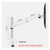 Aluminum OA-4S 10-27" Double Arm Dual Screen Desktop Mount Monitor Table Stand Pad Desk Mount Stand Monitor Bracket Shelf(OA-4S-L) view 4