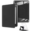 360 Degree Rotating Case for 6" Kindle (11th Generation-2024 Release), Detachable Magnetic Design Protective Adjustable Stand Cover Clear Back with Auto Sleep/Wake, Black view 1