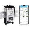 ezOutlet Industrial DIN Rail Mount Power Auto Reboot, Metering, Automatically Restarts Router When Connection Fails. 2-Channel, 9-48V, App Controllable, for Industrial Router, PING Monitoring. view 1